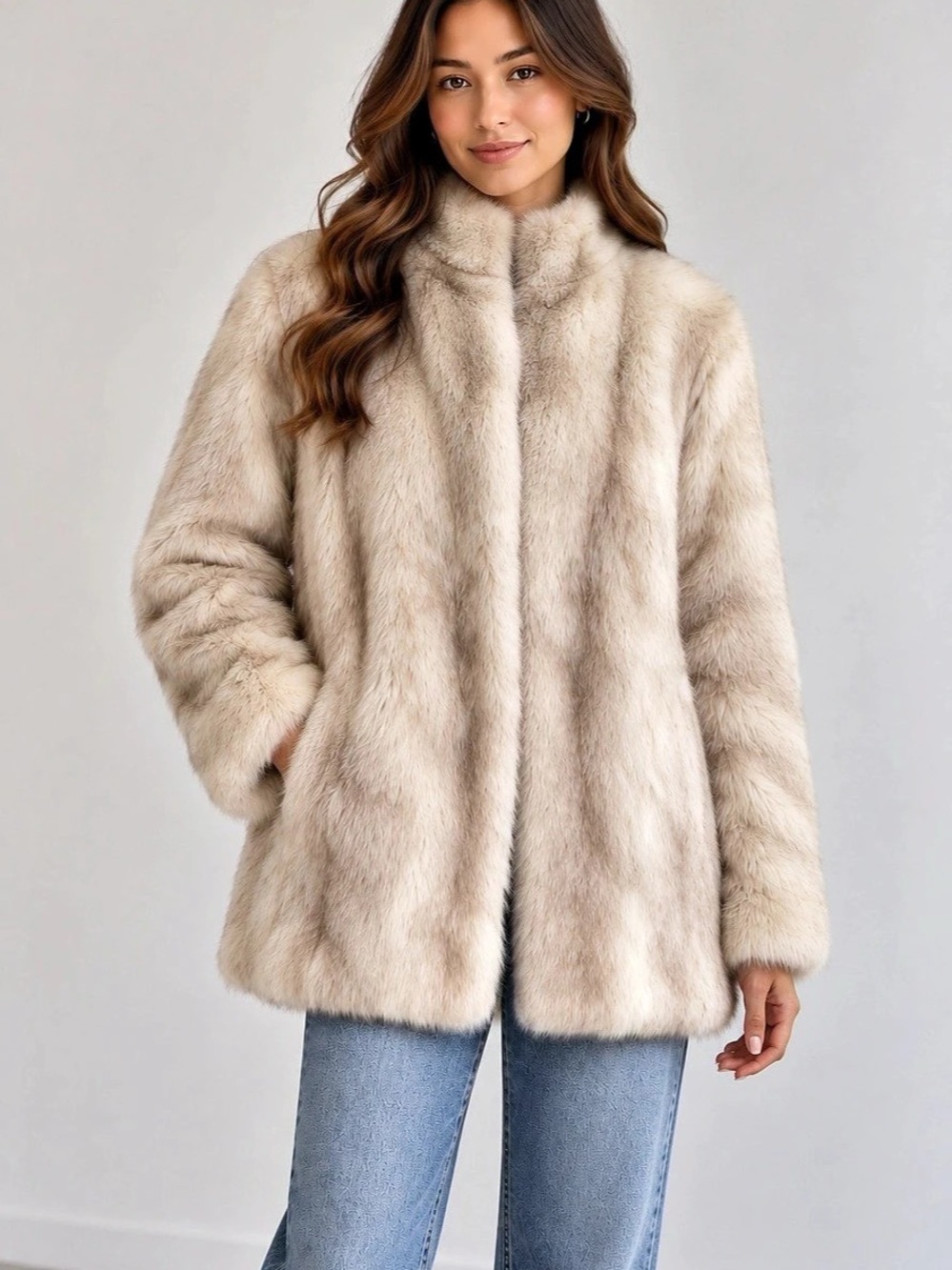 Authentic mink fur coat - medium